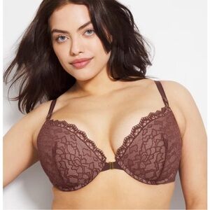 SOMA EMBRACEABLE Push-Up Front-Close Bra with Lace 36C